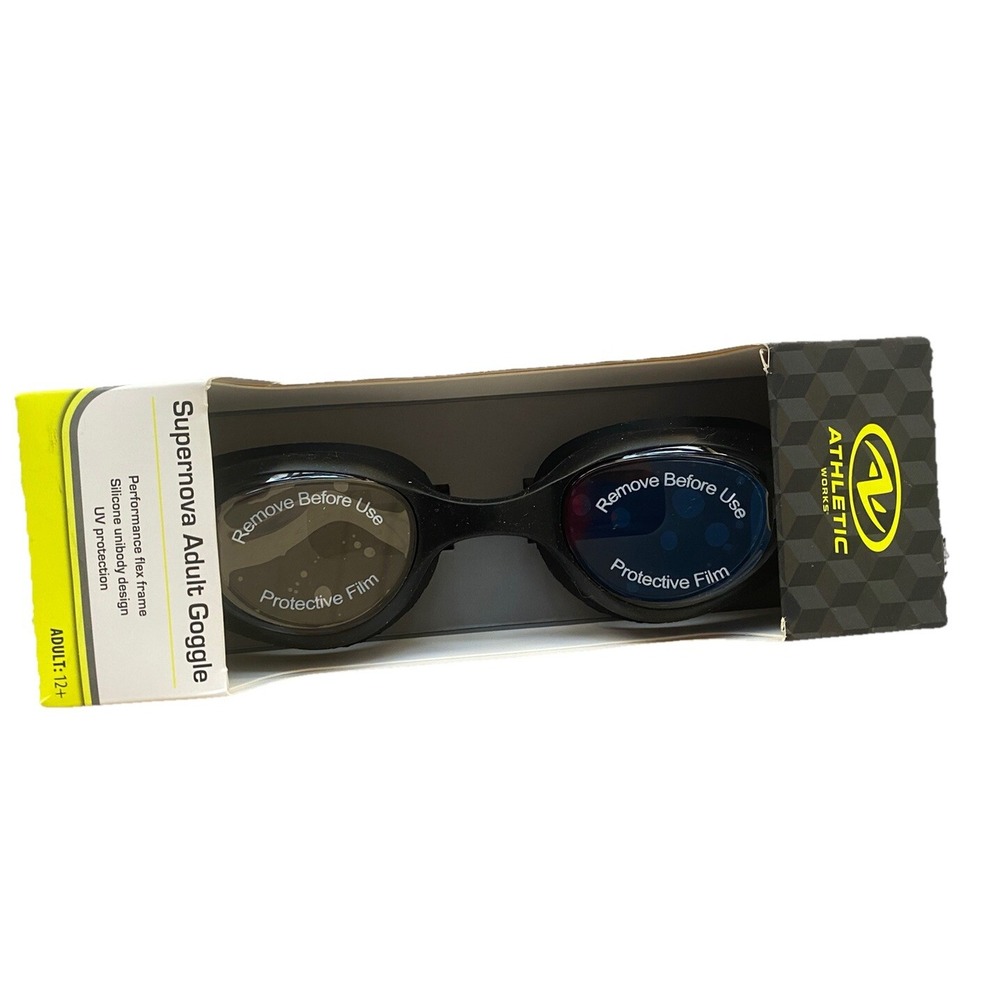 SUPERNOVA ADULT SWIM GOGGLES TINTED  LENS TO REDUCE‎ GLARE *NEW* ATHLETIC WORKS